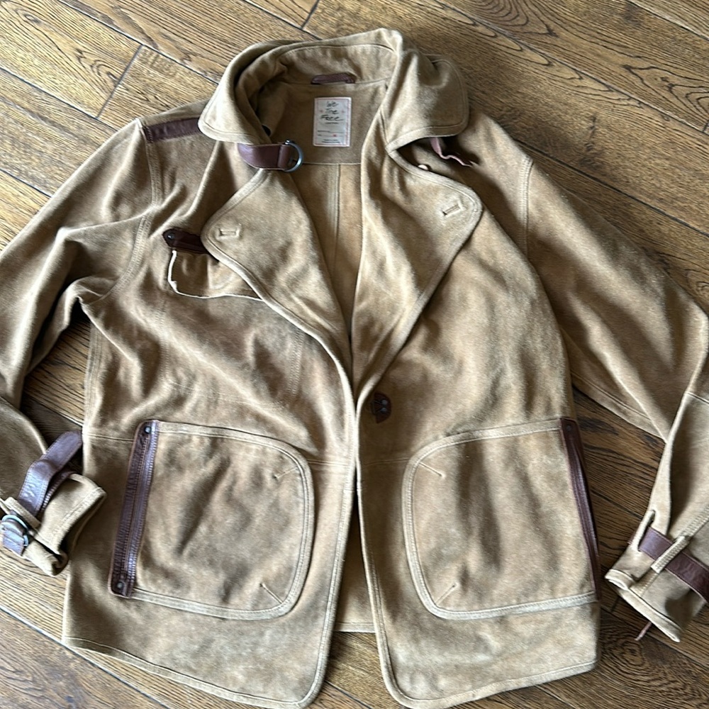 Free People. We the free leather suede jacket medium